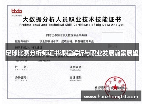 足球比赛分析师证书课程解析与职业发展前景展望